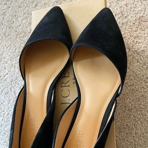 J. Crew Zoe Suede d’Orsay Flats Size 7.5
